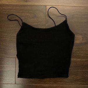 GARAGE | cropped black tank